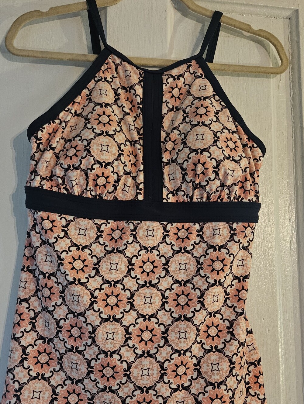 Lands' End High Neck Tankini Swim Top Size 10